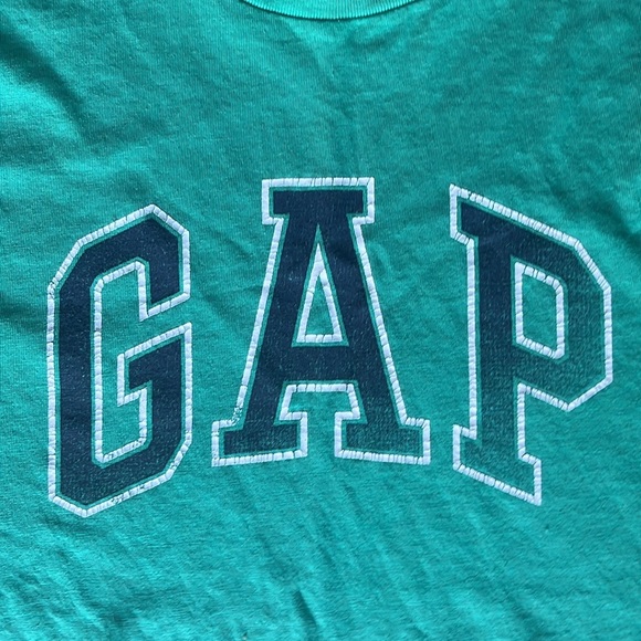 Gap kids size 14/16 well loved green logo Tshirt - Picture 2 of 4
